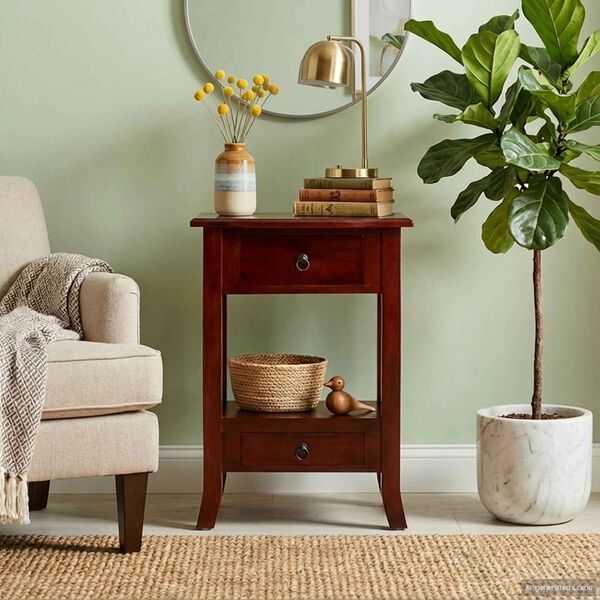 vidaXL Table console Marron 50 x 29,5 x 76 cm Bois de Mahogany Massif