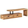 vidaXL Meuble TV (118-200) x 30 x 40 cm Bois massif d'acacia
