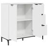 vidaXL Buffet Blanc brillant 89,5 x 33 x 82 cm Bois d'ing&eacute;nierie