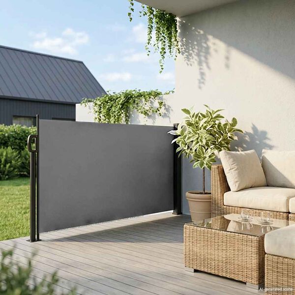 vidaXL Store lat&eacute;ral r&eacute;tractable Anthracite 120 x 600 cm