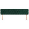 vidaXL T&ecirc;tes de lit 2 pcs Vert fonc&eacute; 90x7x78/88 cm Velours