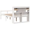vidaXL Lit bibliothèque sans matelas blanc 135x190 cm bois pin massif