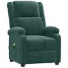 vidaXL Fauteuil &eacute;lectrique de massage Vert fonc&eacute; velours