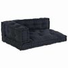 vidaXL Coussin de canap&eacute; sur palette 3 pcs Anthracite 120 x 80 x 38 cm