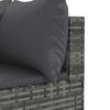 vidaXL Salon de jardin 9 pcs avec coussins gris résine tressée