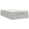vidaXL Cadre de lit ottoman et matelas gris clair 120x200 cm velours