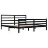 vidaXL Cadre de lit sans matelas noir bois massif de pin 200x200 cm