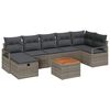 vidaXL Ensemble de canap&eacute; de jardin 8 pc Gris polyrotin
