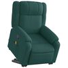 vidaXL Fauteuil inclinable de massage Vert fonc&eacute; Tissu
