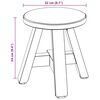 vidaXL Tabouret Naturel 22 x 22 x 24 cm Bois d'Acajou