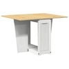 vidaXL Table &agrave; manger papillon pliable Corona blanc bois de pin massif