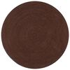 vidaXL Tapis fait &agrave; la main Jute Rond 90 cm Marron