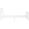 vidaXL Cadre de lit métal sans matelas et pied de lit blanc 100x200 cm
