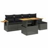 vidaXL Salon de jardin avec coussins 6 pcs beige r&eacute;sine tress&eacute;e