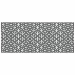 vidaXL Tapis d'ext&eacute;rieur G&eacute;om&eacute;trique ARAKIL Gris et blanc 600 x 250 cm