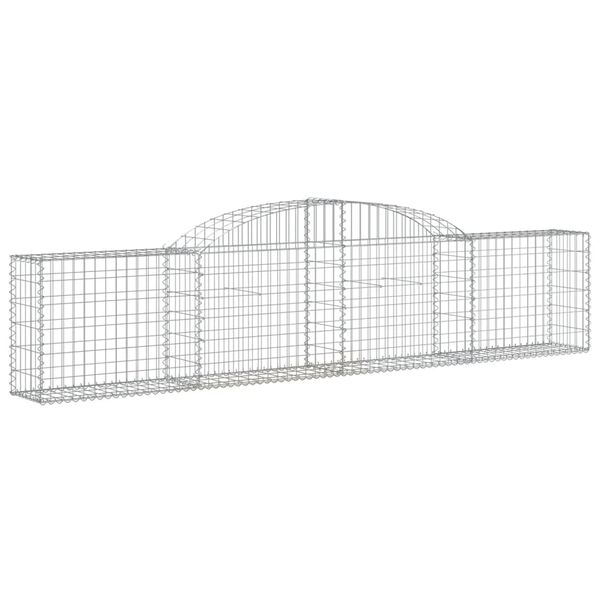 vidaXL Paniers &agrave; gabions arqu&eacute;s 3 pcs 300x30x60/80 cm Fer galvanis&eacute;