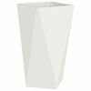 vidaXL Jardini&egrave;re 2 pcs Blanc 40 x 40 x 75 cm Acier