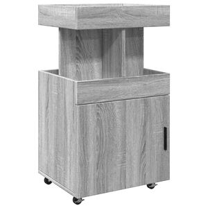 vidaXL Chariot de bar sonoma gris 50x41x89 cm bois d'ing&eacute;nierie