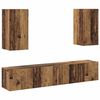 vidaXL Meuble TV mural 3 pcs Bois Ancien Bois d'ing&eacute;nierie