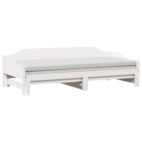vidaXL Lit de jour et lit gigogne sans matelas 90x190 cm bois massif