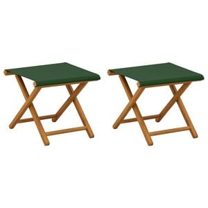 vidaXL Chaise Longue 2 pcs Bois d'eucalyptus massif Vert