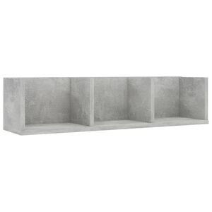vidaXL &Eacute;tag&egrave;re murale &agrave; CD Gris b&eacute;ton 75x18x18 cm Bois d'ing&eacute;nierie