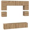 vidaXL Ensemble meuble TV 8 pc Ch&ecirc;ne artisanal Bois d'ing&eacute;nierie