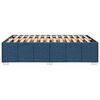 vidaXL Cadre de lit sans matelas bleu 120x190 cm tissu