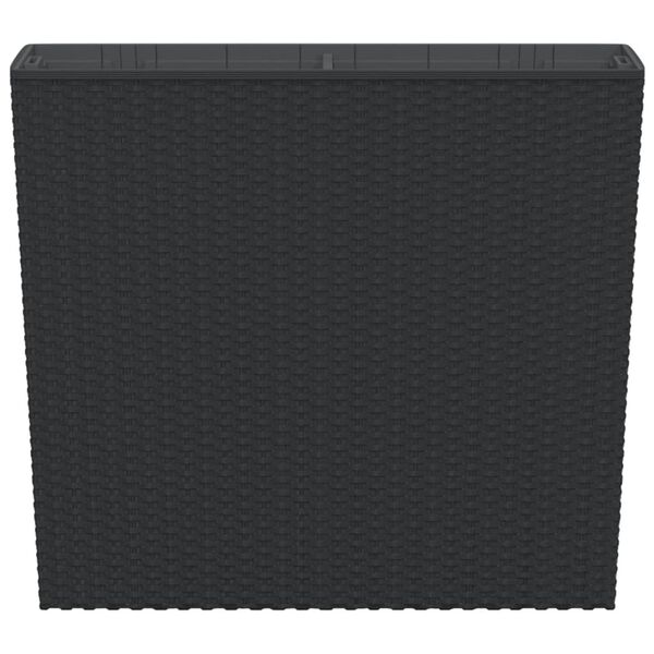vidaXL Jardini&egrave;re et int&eacute;rieur amovible anthracite 12 /44 L rotin PP
