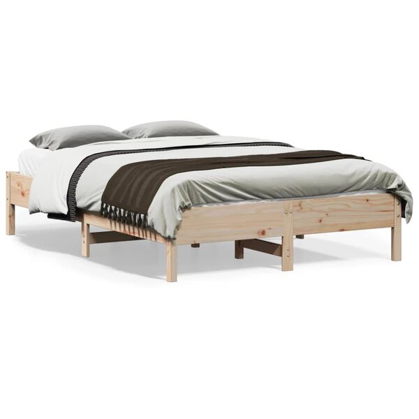 vidaXL Cadre de lit sans matelas 135x190 cm bois de pin massif