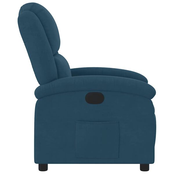 vidaXL Fauteuil inclinable bleu velours