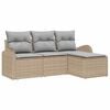 vidaXL Ensemble de Canap&eacute;s 4 pc Beige et Gris clair polyrotin