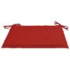 vidaXL Chaises de jardin lot de 2 et coussins rouge Bois teck massif
