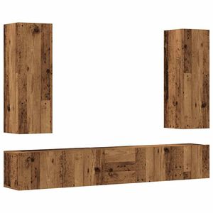 vidaXL Ensemble de meuble TV mural 5 pcs vieux bois bois d'ing&eacute;nierie