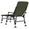 vidaXL Chaise longue de p&ecirc;che avec pieds &agrave; boue r&eacute;glables pliable vert