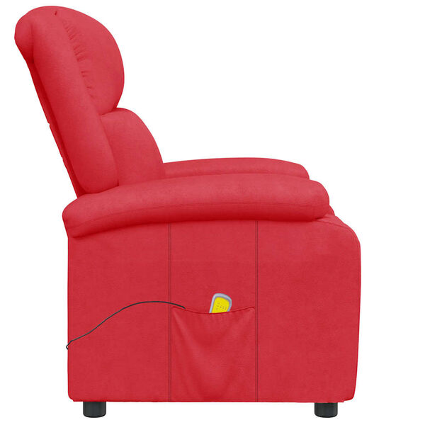 vidaXL Fauteuil de massage Rouge Similicuir