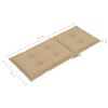 vidaXL Chaises inclinables de jardin et coussins lot de 6 Teck solide
