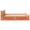 vidaXL Cadre de lit sans matelas cire marron 200x200cm bois pin massif