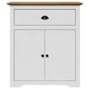vidaXL Armoire de couloir BODO blanc et marron 80x35x90 cm