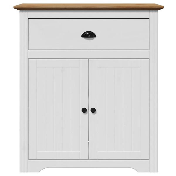 vidaXL Armoire de couloir BODO blanc et marron 80x35x90 cm