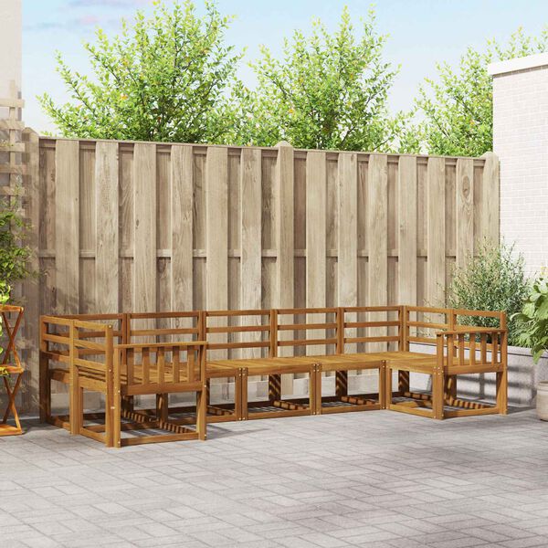 vidaXL Ensemble de canap&eacute;s d'ext&eacute;rieur 7 pcs Naturel