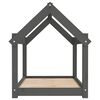 vidaXL Lit pour chien Gris 81x60x70 cm Bois de pin solide