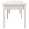 vidaXL Banc de jardin &agrave; 2 places blanc 203,5x44x45 cm bois massif pin