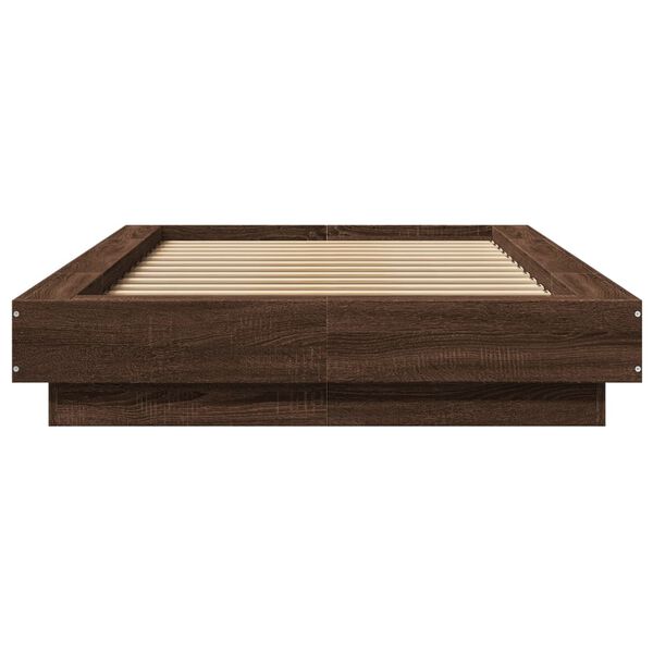 vidaXL Cadre de lit sans matelas ch&ecirc;ne marron 90x200 cm