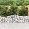 vidaXL Paniers à gabions arqués 3 pcs 200x30x60/80 cm Fer galvanisé