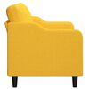 vidaXL Canap&eacute; &agrave; 2 places Jaune clair 120 cm Tissu