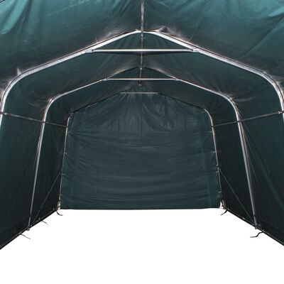 vidaXL Tente amovible pour bétail PVC 550 g/m² 3,3 x 6,4 m Vert foncé