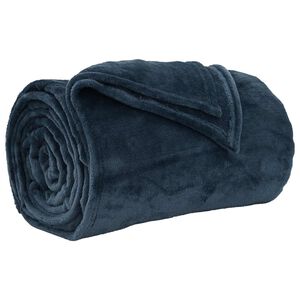 vidaXL plaid Bleu marine 240 x 270 cm 1.69 kg Polaire