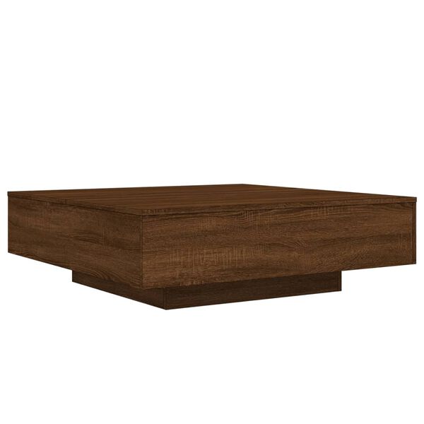 vidaXL Table basse ch&ecirc;ne marron 100x100x31 cm bois d'ing&eacute;nierie