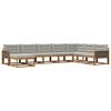vidaXL Ensemble de canap&eacute;s d'ext&eacute;rieur 8 pc Naturel et gris clair